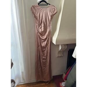 Reformation Birch Silk Dress Blush 6